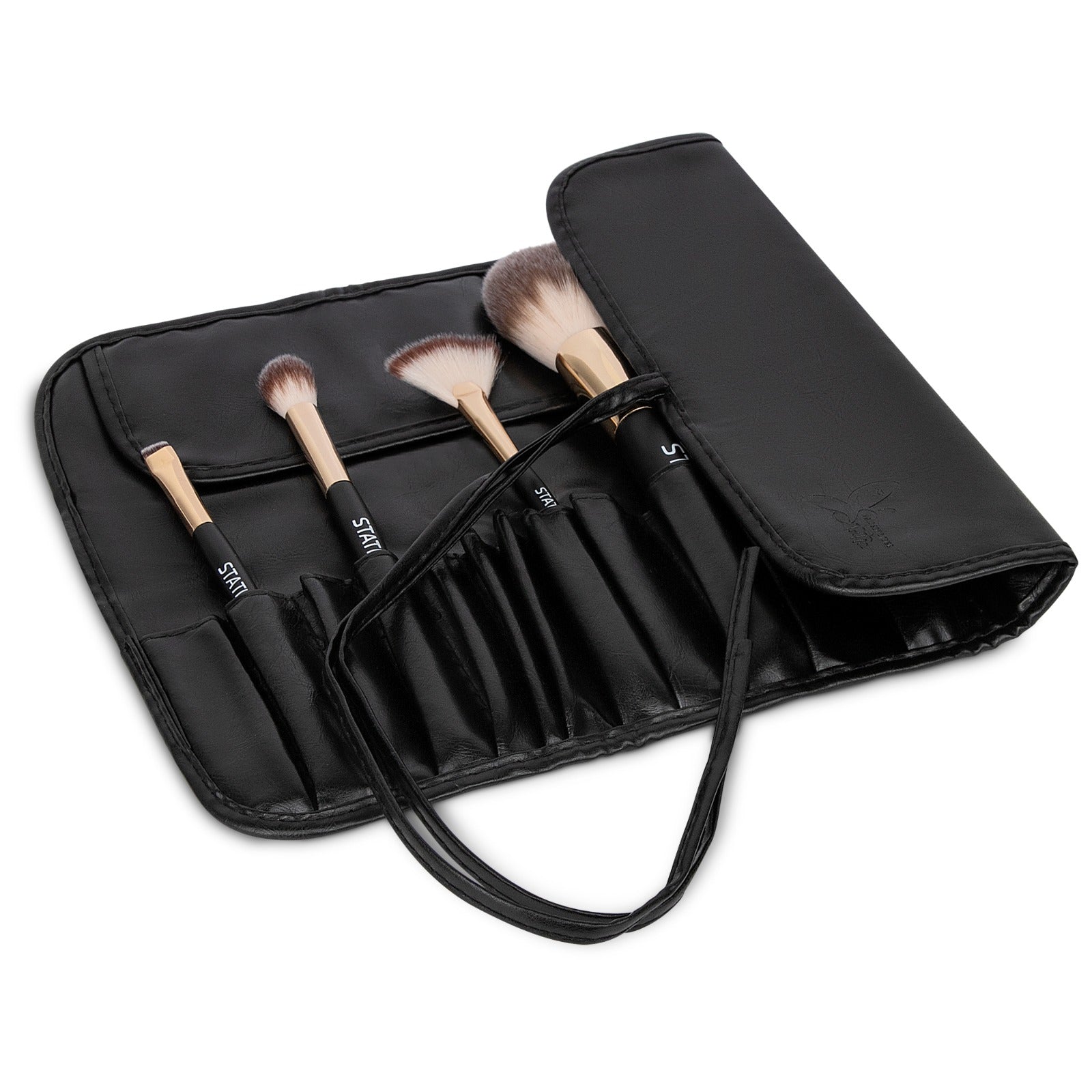 Leather Makeup Brush Roll, Leather Makeup Brush Case, Makeup Bag