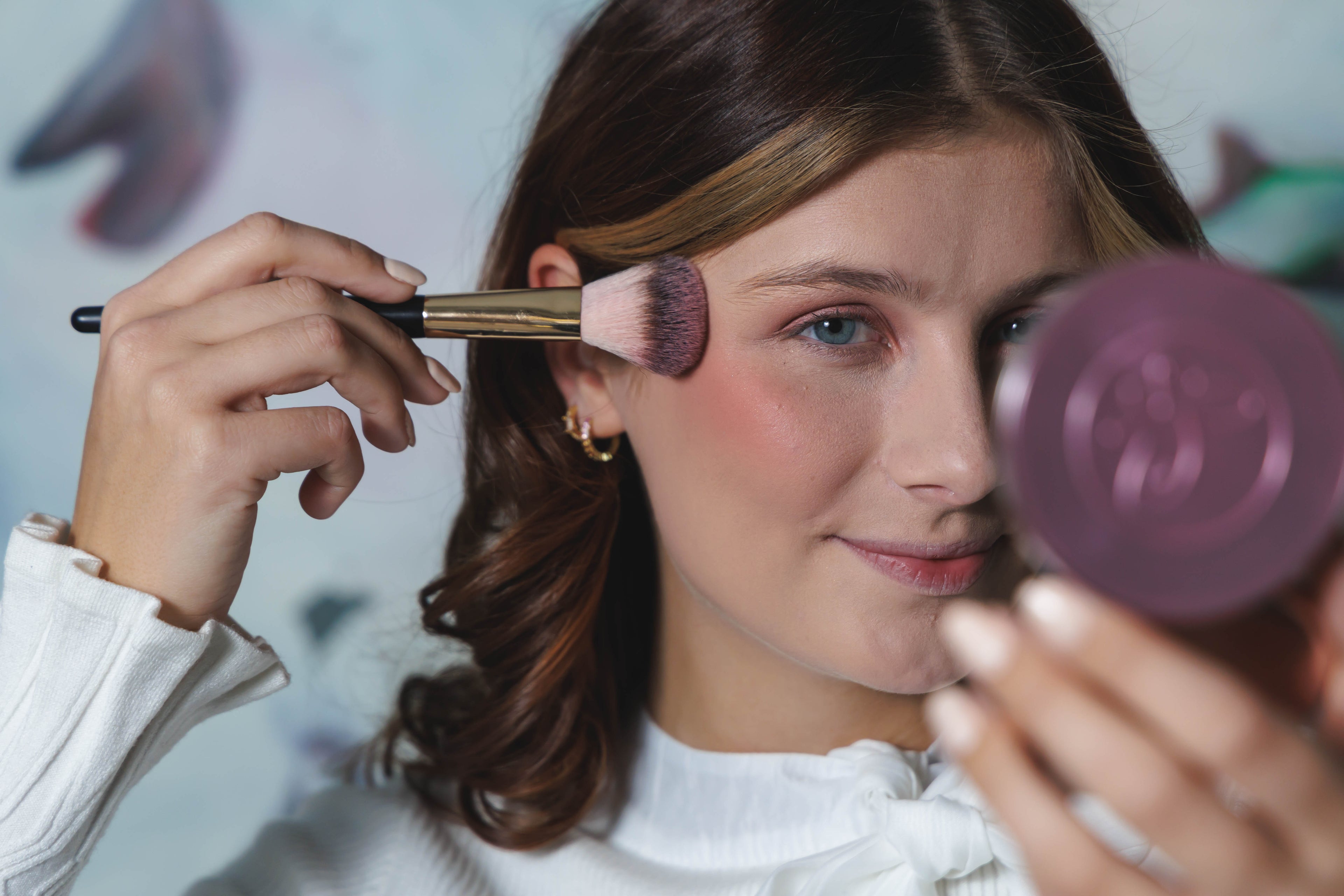 Beloved - A matte dusty rose that brings a timeless, romantic warmth to the cheeks.